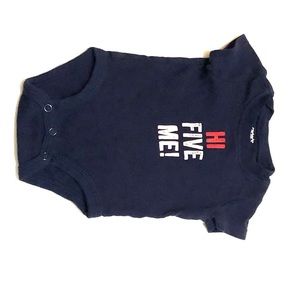 high five me dark blue onesie